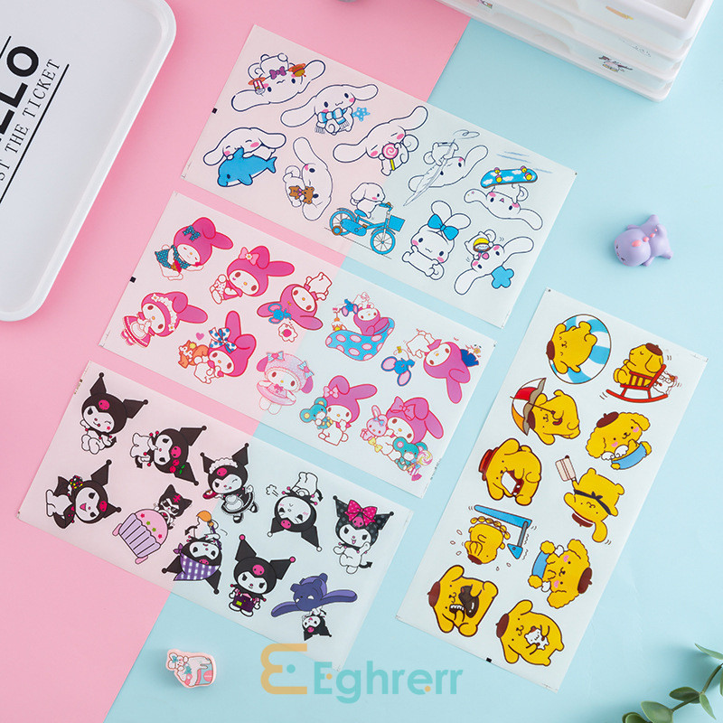 

COD Stiker Sanrio Dekorasi Kreatif Tahan Air Stiker Buku Tempel Kartun Transparan