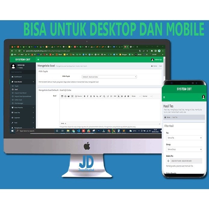 Aplikasi Ujian Online CBT Siswa Mahasiswa berbasis web