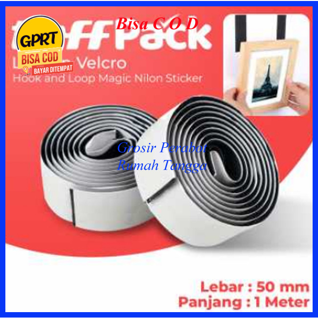 

GPRT TaffPACK Velcro Tape 20mm/30mm/50mmx1m Hook and Loop Magic Nylon Sticker, Velcro Double Tape