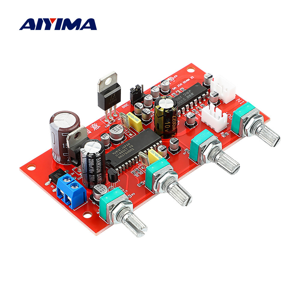 AIYIMA UPC1892 HIFI Stereo Preamp Amplifier Volume Tone Control JRC2150 BBE Preamplifier Treble Bala