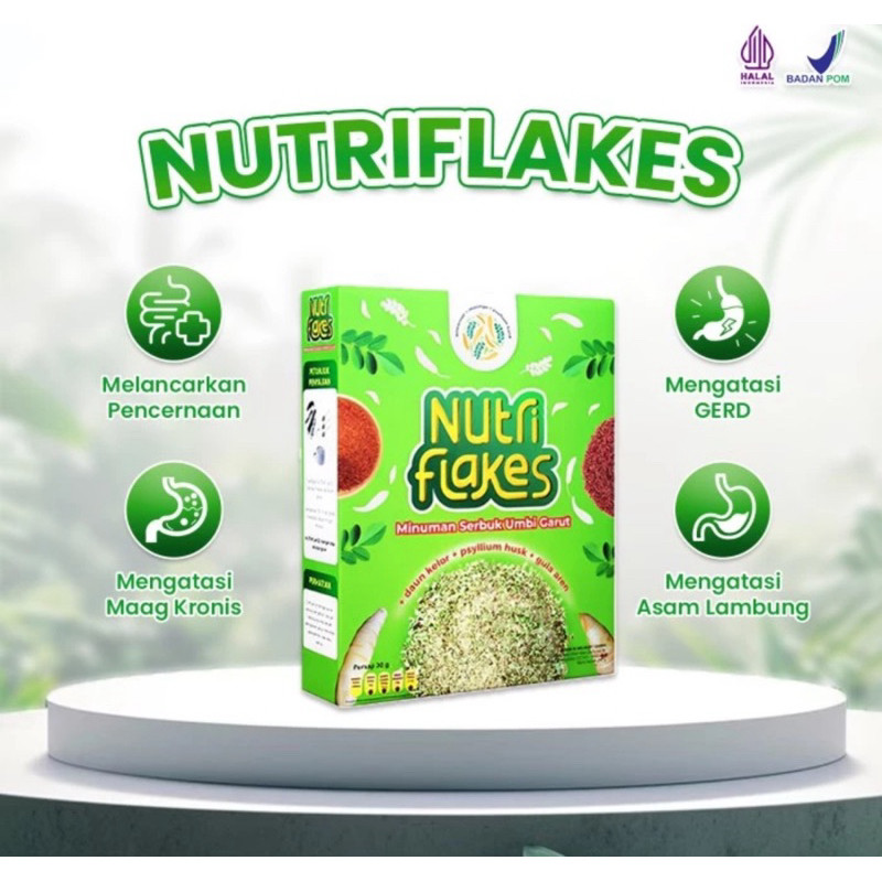 

Nutriflakes Sereal umbi garut untuk maag dan asam lambung