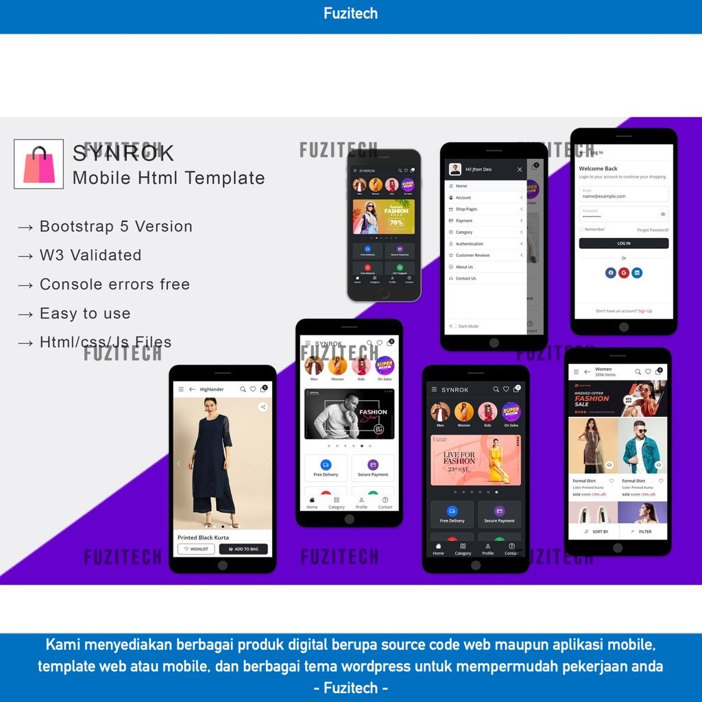 WEB TEMPLATE SYNROK - MOBILE HTML TEMPLATE D2228 FUZITECH