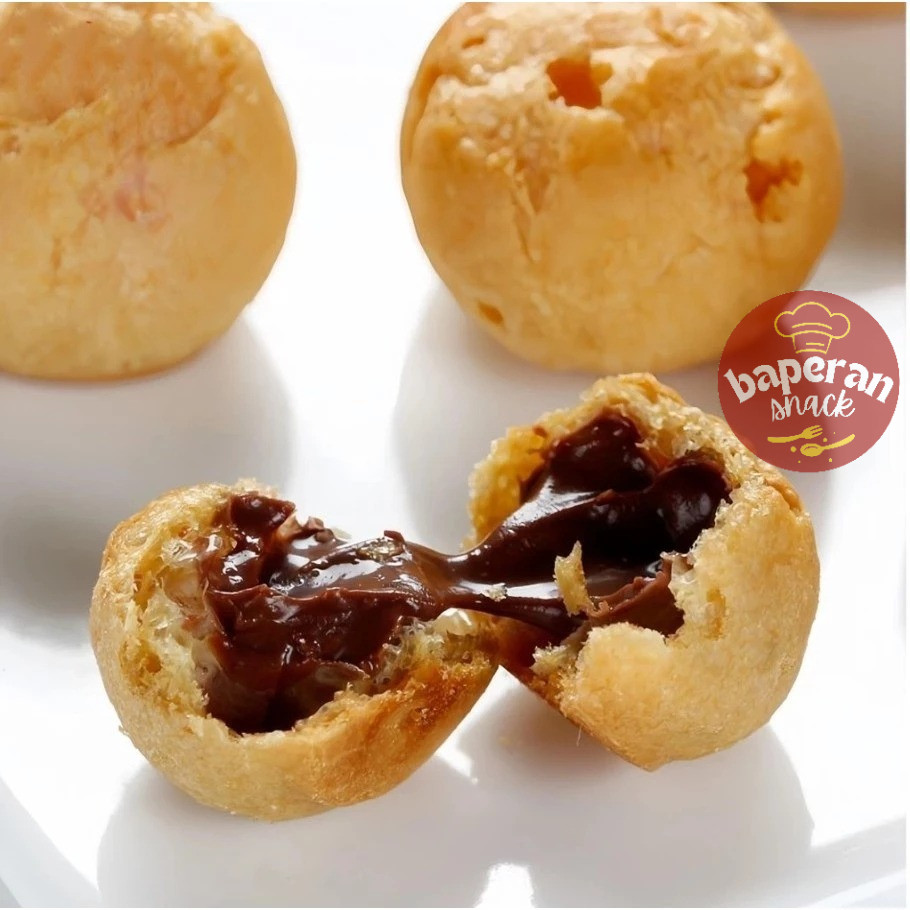 

Camilan Snack Soes Kering Isi Coklat Manis Crunchy & Renyah Snack Viral 100g - 1kg