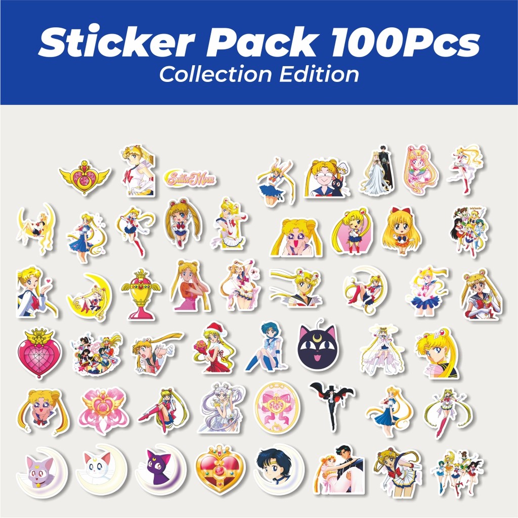 

Hot Stiker Anime Sailor Moon Lucu Anti Air Stikers Berperekat Waterproof Sticker Decal Buat Motor Helm Buku Journal Koper Casing HP Laptop Botol Minum