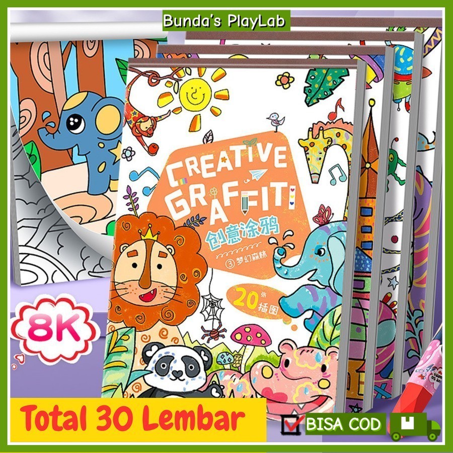 

A4 Buku Bergambar Grafiti Anak / Buku Mewarnai Pencerahan Bayi Taman Kanak-kanak / Buku Sketsa Perlengkapan Seni Siswa