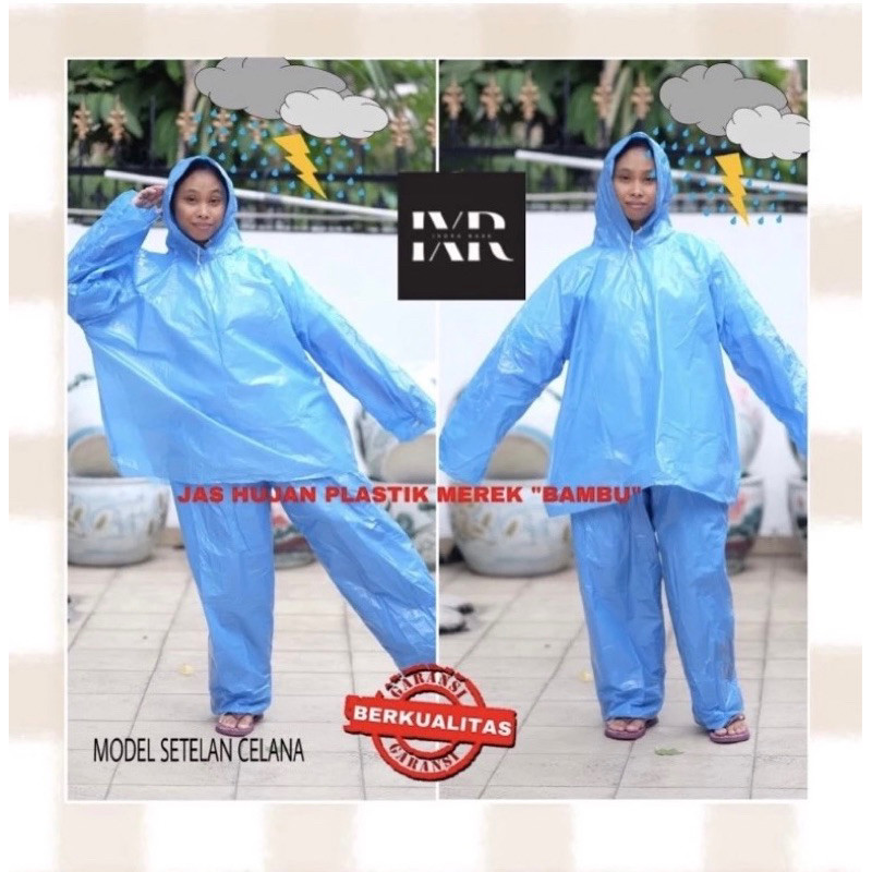 STELAN - JAS HUJAN PLASTIK LDPE STELAN ISI 12 PCS / MANTEL HUJAN / JAS HUJAN STELAN CELANA
