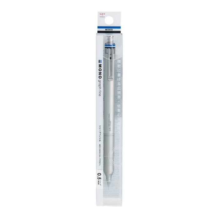 

Tombow Mono Graph Fine Mechanical Pencil 0.3 0.5 Metal Pensil Mekanik - Silver, 0.3mm