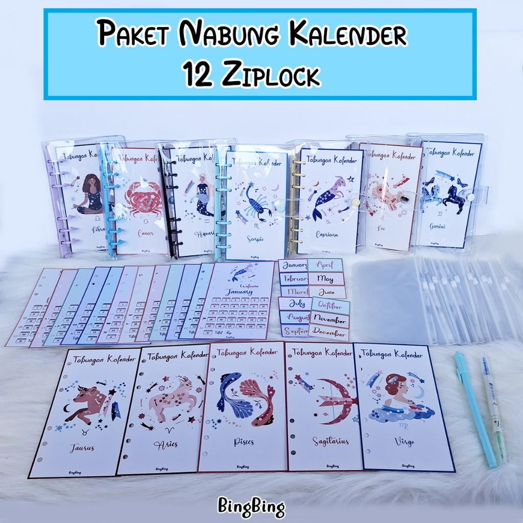 

12 ZIPLOCK TABUNGAN KALENDER