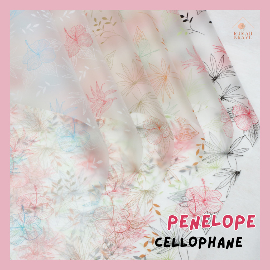 

RUMAH KRAVE - Penelope Cellophane Kertas Buket Motif Bunga Transparan
