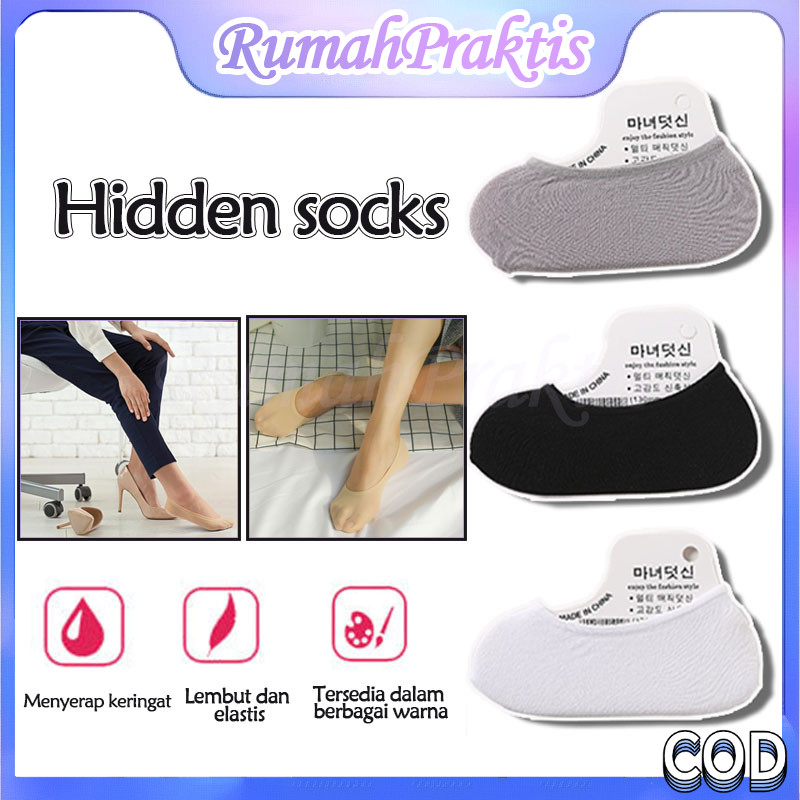 hidden socks/kaos kaki flatshoes anti slip/hidden socks motif polos kaos kaki pendek invisible/