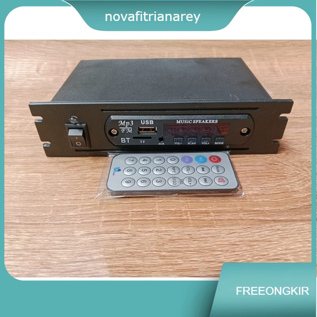 BOX MODUL MP3 PLAYER BLUETOOTH HITAM PLASTIK