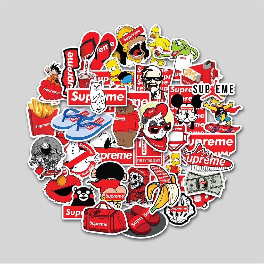 

STICKER PACK SUPREME | STICKER TUMBLR LAPTOP | STIKER KOPER HELM