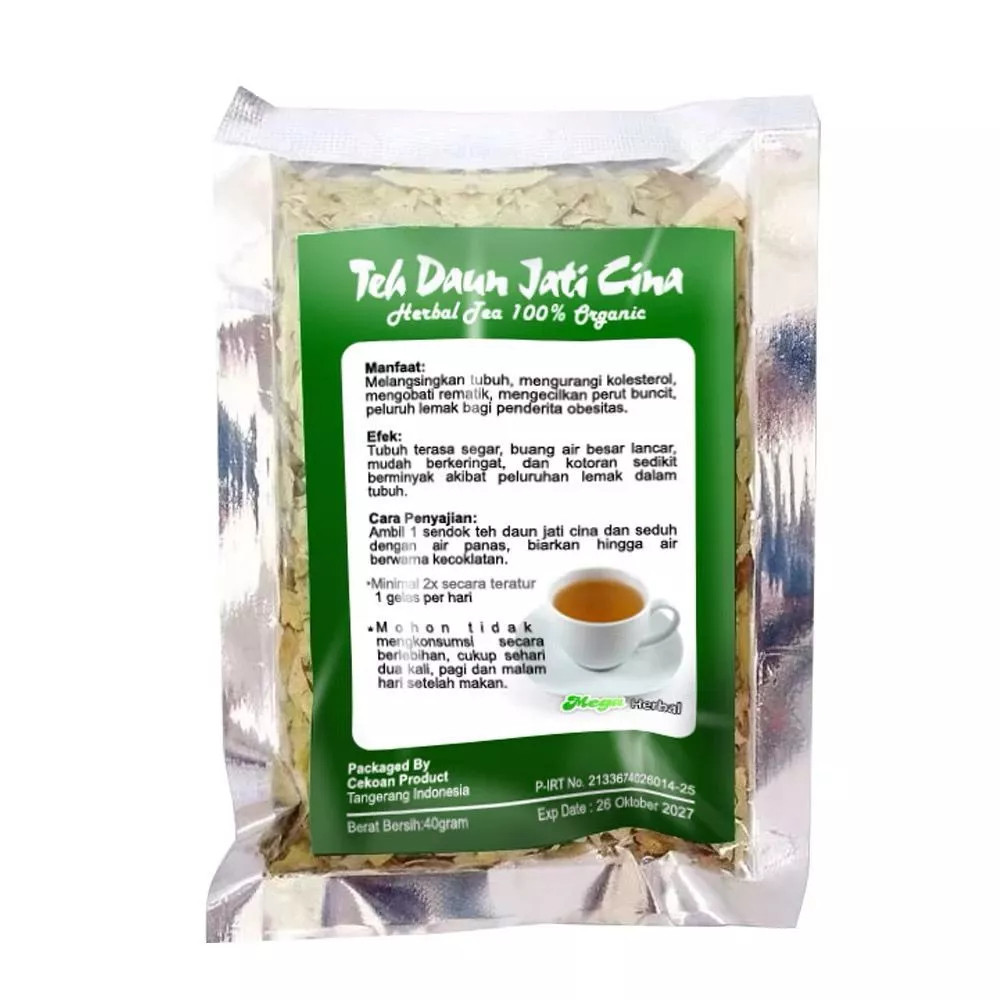 

【HALAL】 Teh Daun Jati Cina 40gr / Teh Diet / Teh Pelangsing / Teh Peluntur lemak
