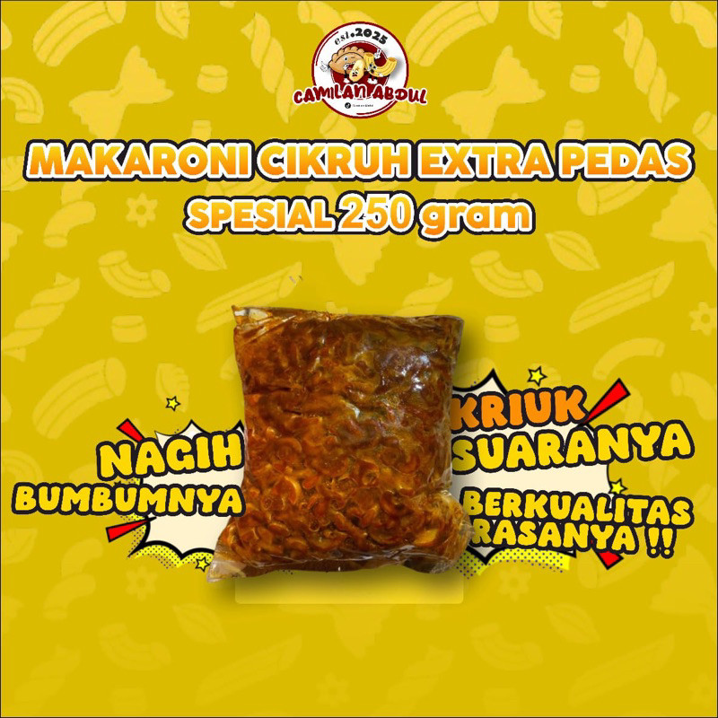 

Makaroni Cikruh 1/4 Kg Full Bumbu dan Daun Jeruk Tidak Alot