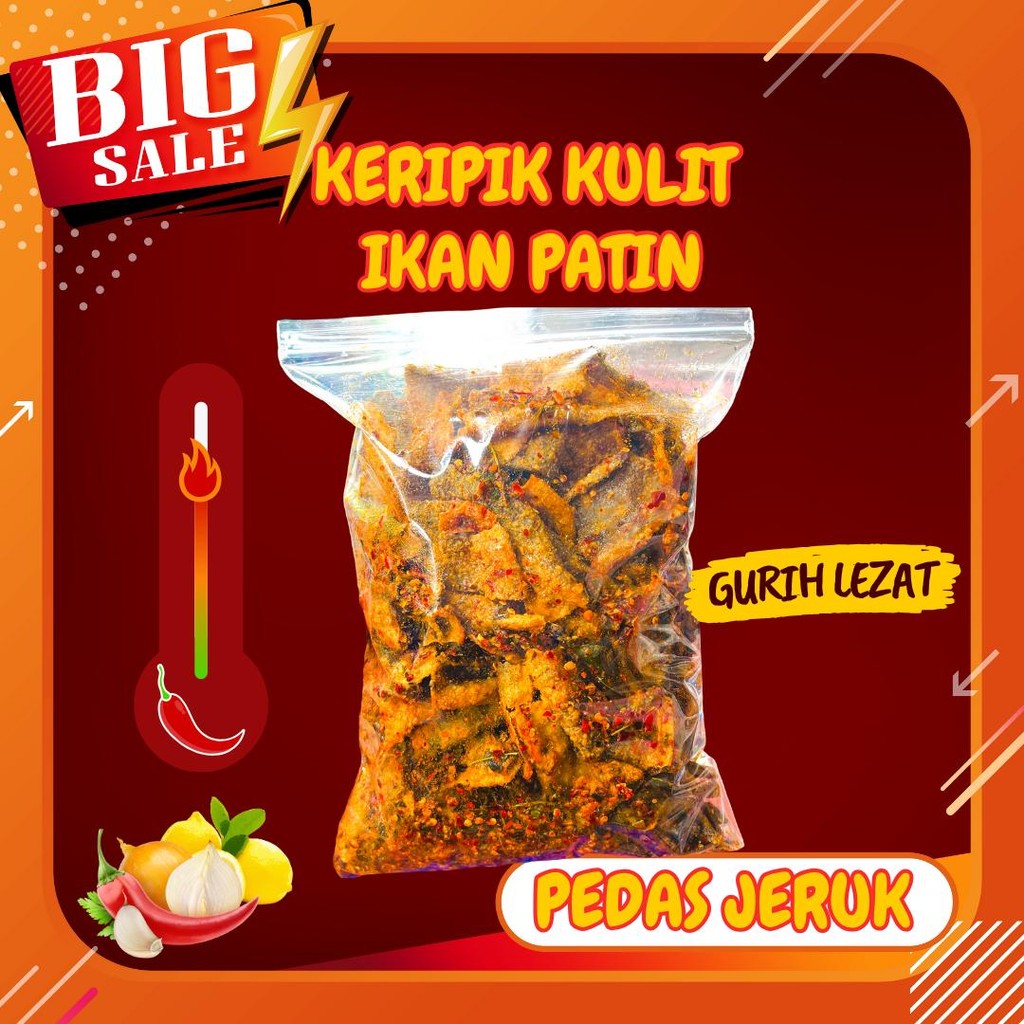

KERUPUK KULIT IKAN PATIN PREMIUM MACAM RASA 400GR | SNACK KERING Food Snack Skin Keripik Patin