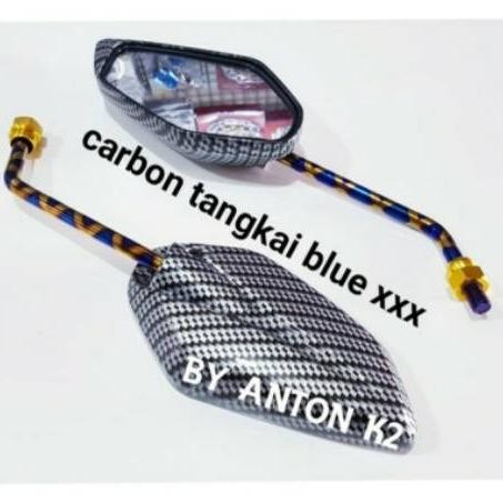 KACA SPION CARBON VARIASI MOTOR JUPITER/JUPITER MX/MX NEW 135/MX KING - Blue xxx