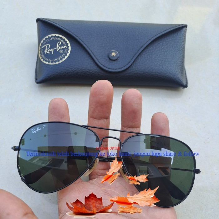 kacamata rayban aviator large metal rb 30 25 002/58 kaca polarized