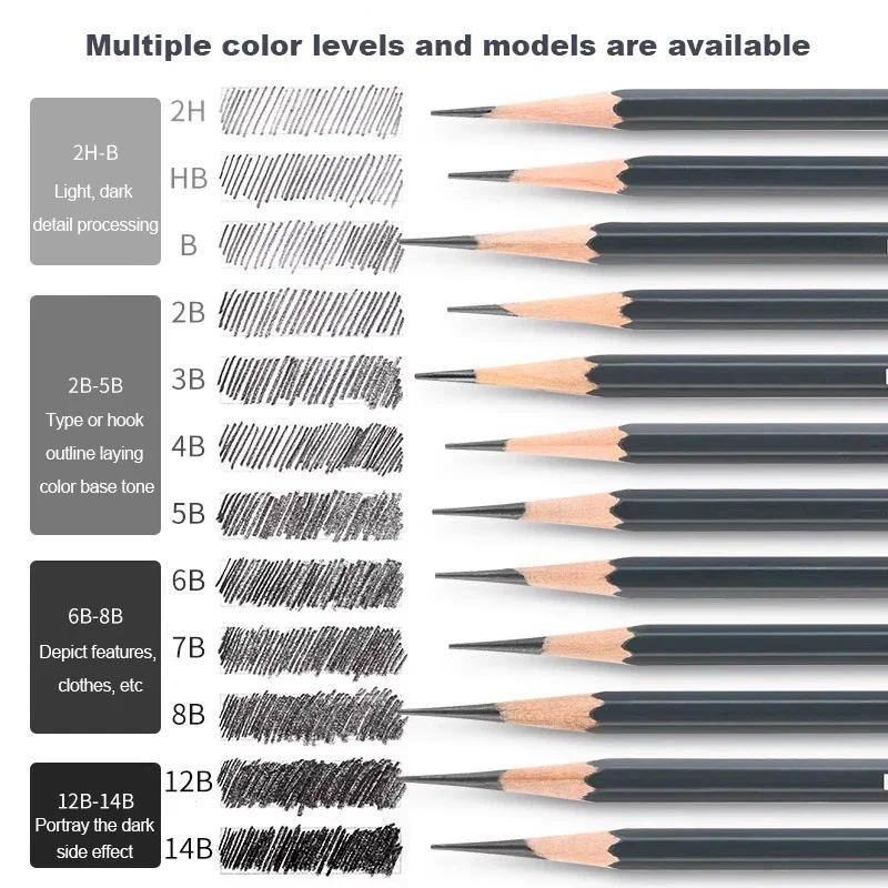 

12Pcs Drawing Sketching Pencil Set Wooden Professional Art Pencil Graphite Shading Pencils for Beginners Artists School Supplies