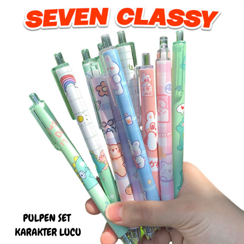 

MM - PULPEN SET KARAKTER LUCU H643 PULPEN MEKANIK ISI 6PCS BOLPOIN GEL