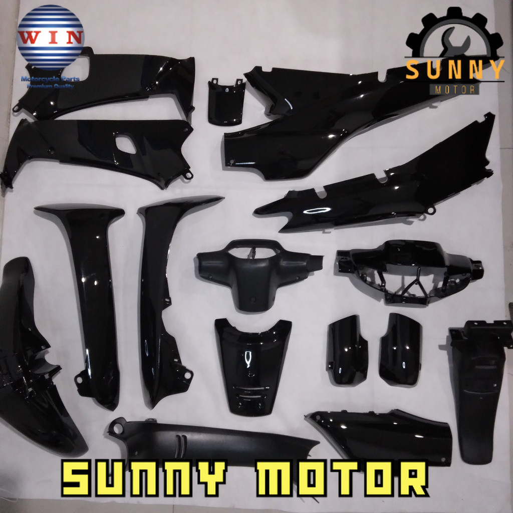 Full Body Supra X Lama 100 cc 1996 1997 1998 1999 2000 2001 2002 Hitam WIN | complete set bodi kasar