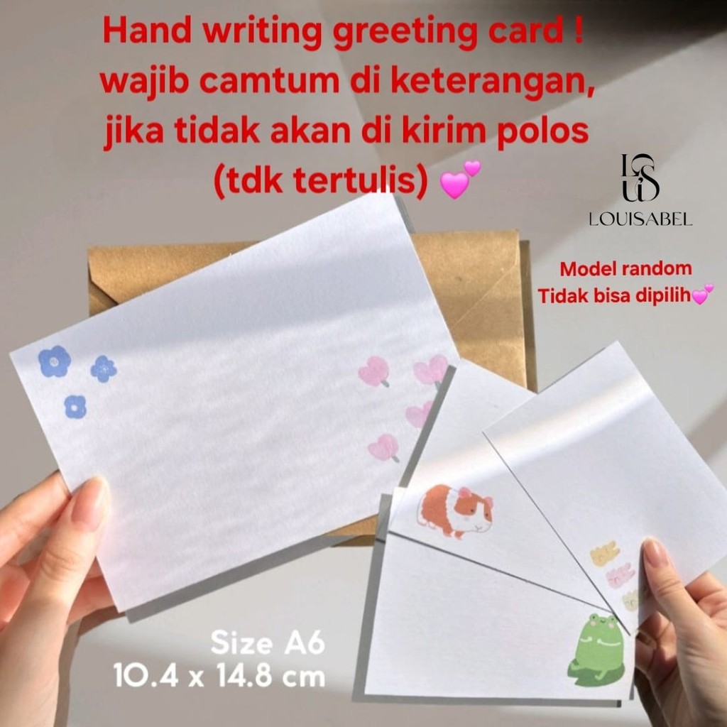 

Simple Greeting Card Kartu Ucapan Ulang Tahun gratis Amlop (Kata-kata wajib cantum di keterangan admin akan bantu tuliskan)