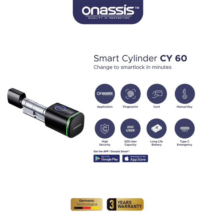 

ONASSIS SMART CYLINDER 60MM EURO - Black