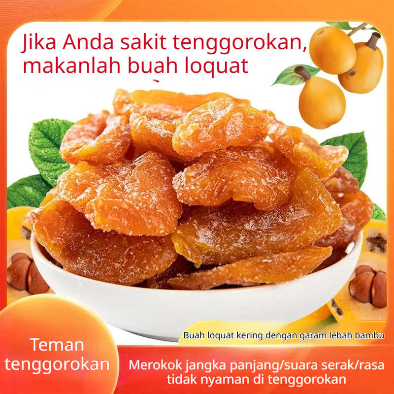 

✨COD【Beli 2 Gratis 3】Buah Loquat Kering Dengan Garam Lebah Bambu/buah Loquat Kering Tanpa Biji/buah Kering Dilapisi Garam Bambu Alami/camilan Buah Kering Kenyal Alami/camilan Ekonomis Dan Terjangkau