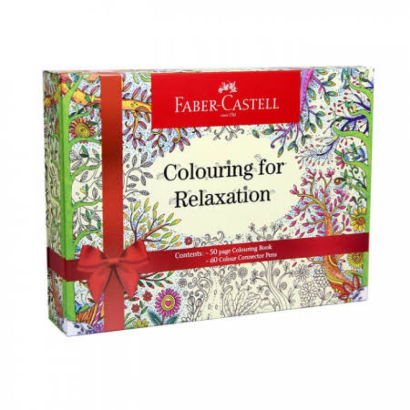 

FABER CASTELL COLOURING FOR RELAXATION GIFT SET BUKU MEWARNAI UNTUK DEWASA