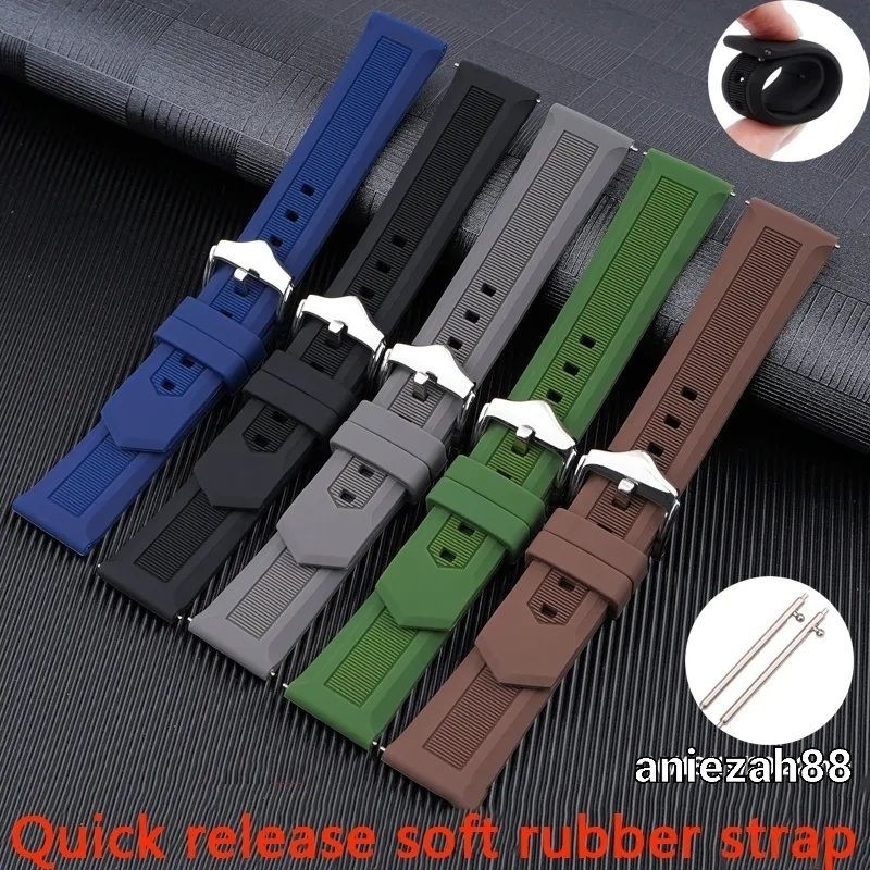Strap Tali Karet Rubber Quick Release Jam Tangan Tag Hauer Universal Full Silicone