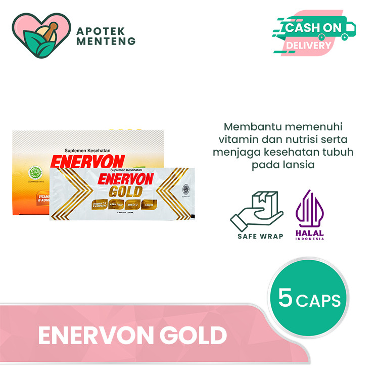 Enervon Gold 5 Kapsul - Multivitamin Khusus Lansia