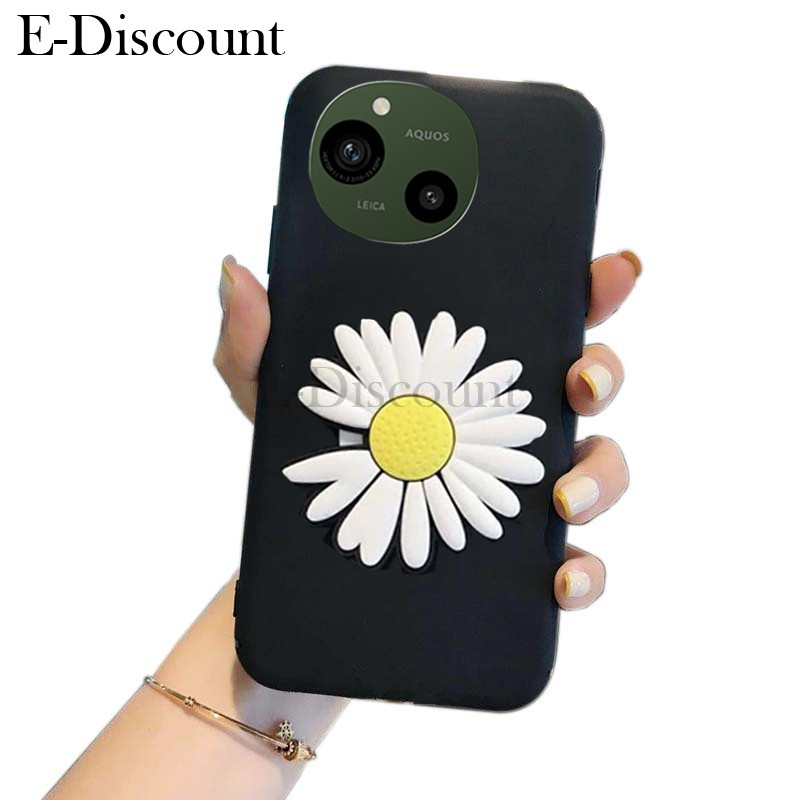 For Sharp Aquos R8 S Pro R9 R10 Pro Sense9 Phone Case New Cartoon Chrysanthemum Stand Shockproof Sof