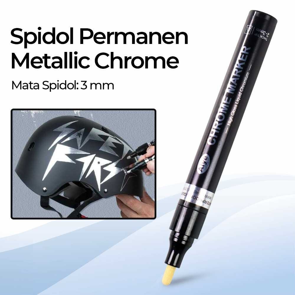 

Aiye Spidol Permanen Marker Metallic Chrome 3mm - AY-1004 [IKFShop1]