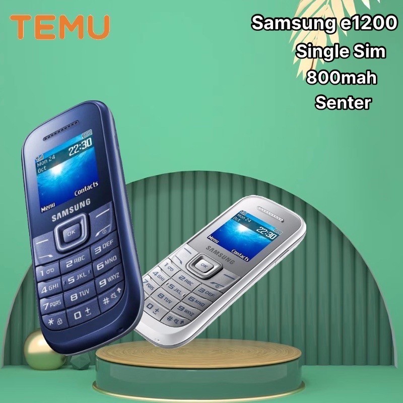 Handphone Samsung GSM GT-E1205/E1200 baru murah one SIM hp jadul bahasa indonesia