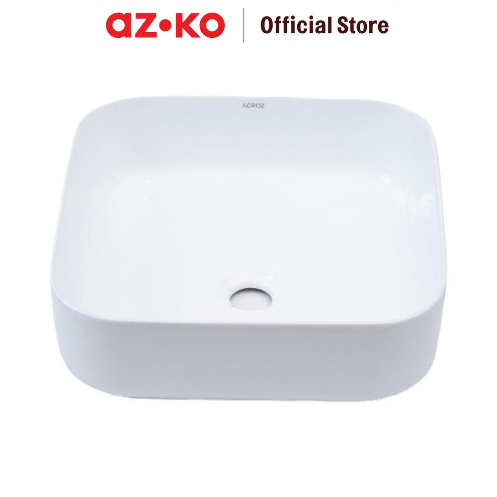 AZKO Acroz Wastafel Keramik Sf1205 - Putih Basin Wastafel Westafel Tempat Cuci Tangan Perlengkapan R