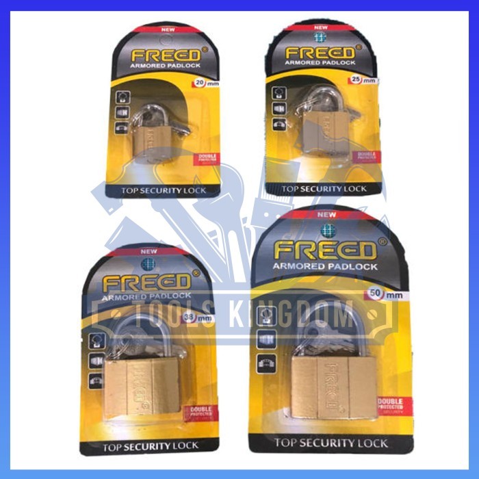 Gembok Kuning Press 25mm FREED- FREED Gembok Kuning Blister Card/Press