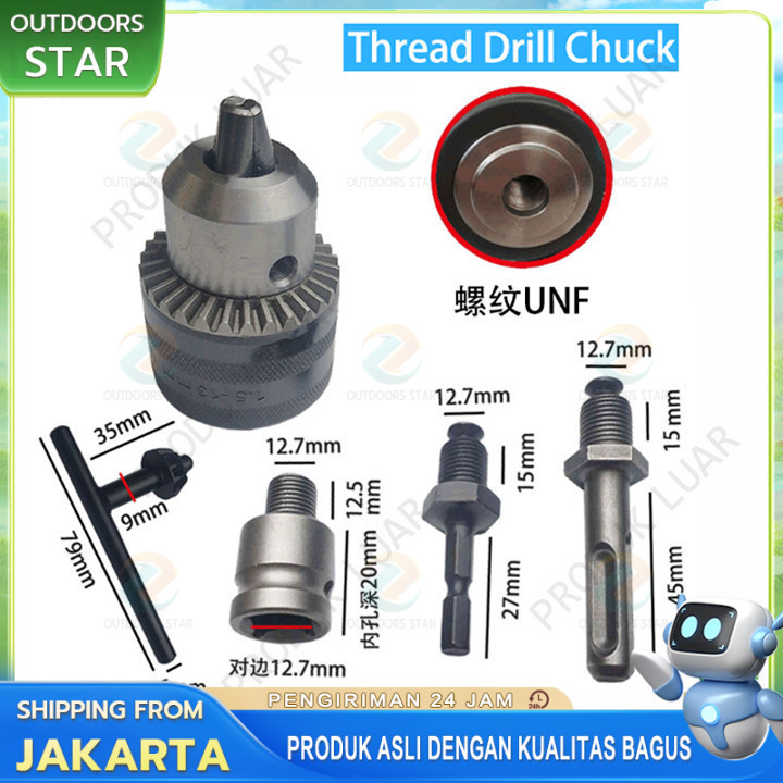13 mm Chuck  Drill Accessory Kepala Chuck 13 mm 1/2" inch Perkakas Bor Tangan - Drill Chuck