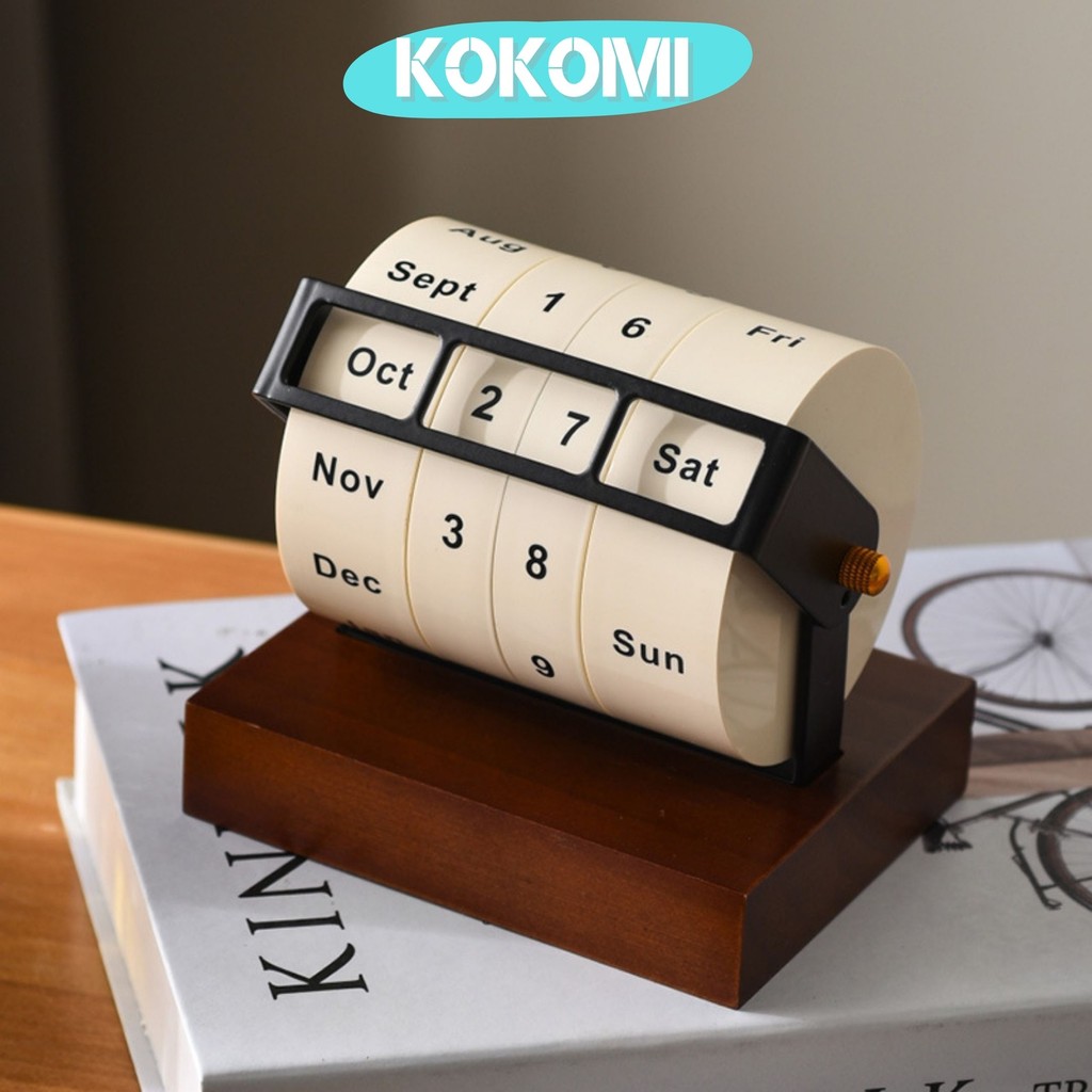 

KOKOMI Rotary Desktop Calendar Kalender Meja Pajangan Dekorasi Hiasan Meja Kerja