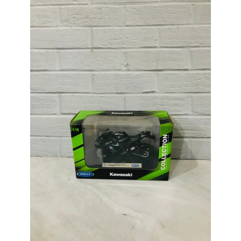 12845 | WELLY MOTOR 2017 Kawasaki Ninja ZX-10RR - Mainan Motor Balap