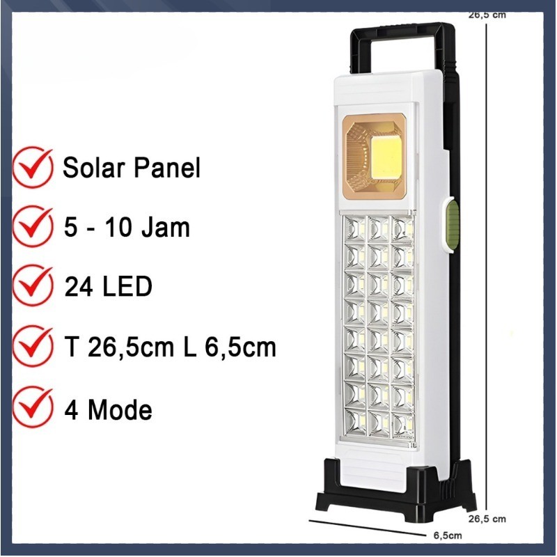 [COD]Lampu Emergency Darurat Solar Charging LED Hook Portable Lamp Lampu Darurat Lampu Taman Lampu M