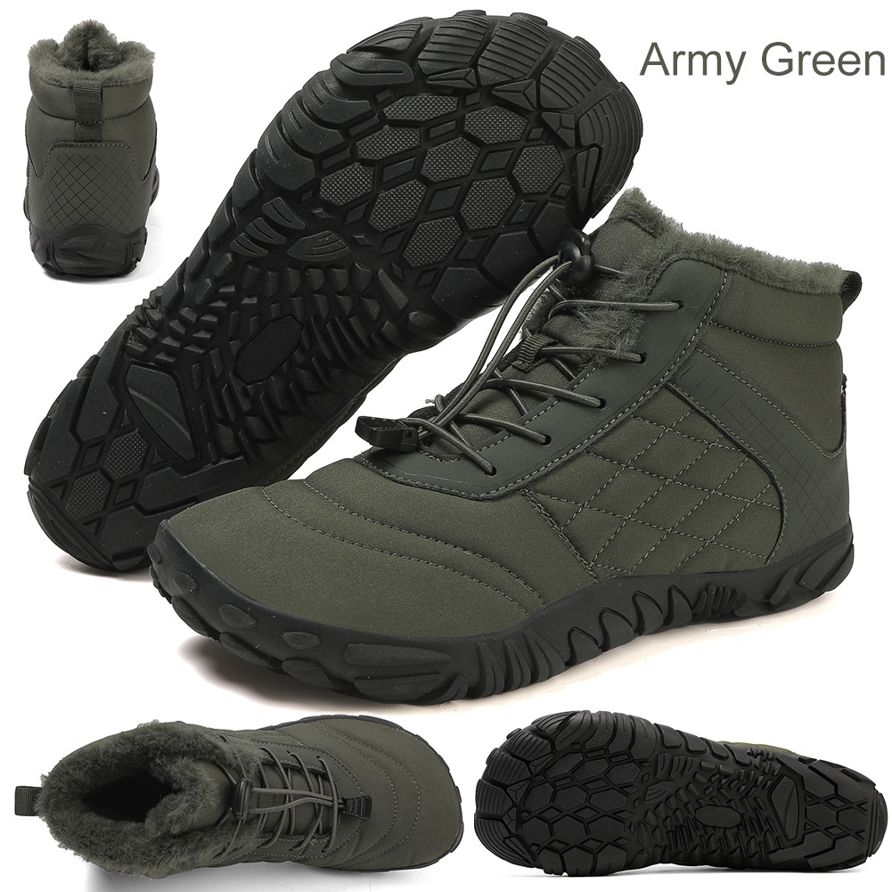 sepatu salju musim dingin Barefoot Snow Boots High-Top Barefoot Shoes Anti Slip Plush Barefoot Shoes