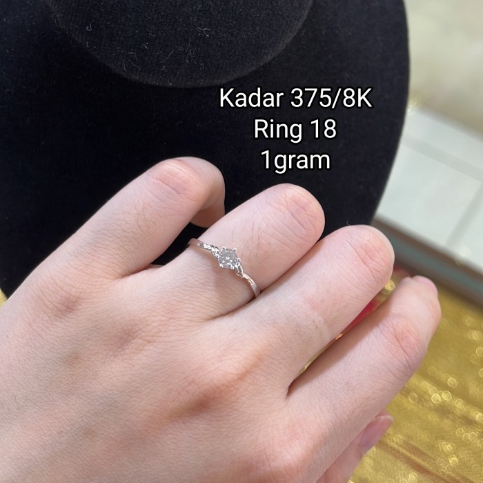 ✨LARIS✨ -CINCIN MAS PUTIH WANITA 375/8K CINCIN TUNANGAN LAMARAN