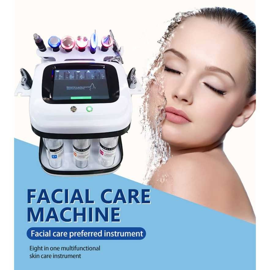 Hydra Vpower 8in1 Hydra Peel Silk Facial Cleanser Lifting Rejuve Facial Beauty Instrument 8 in 1 Mic