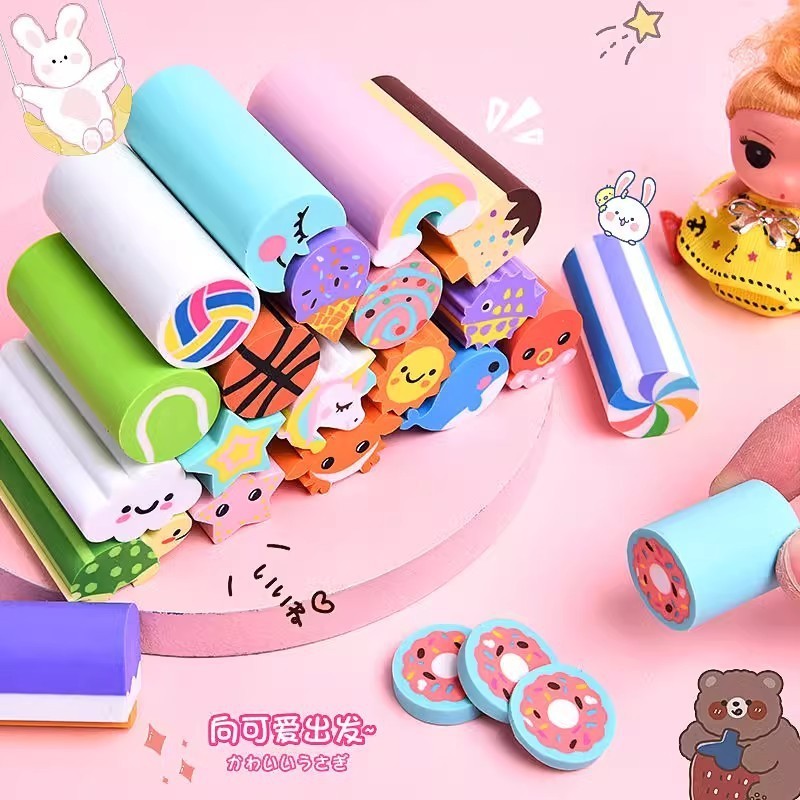 

BOBOMARTS BOBOMART PENGHAPUS ANAK SEKOLAH QIHAO 85 (1PACK ISI 6PCS) ERASER PENGHAPUS FANCY MURAH