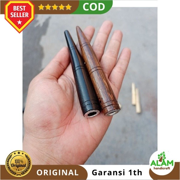 Pipa Once Kayu Kelor Emas Pipa Cangklong Kelor Hitam CINCIN