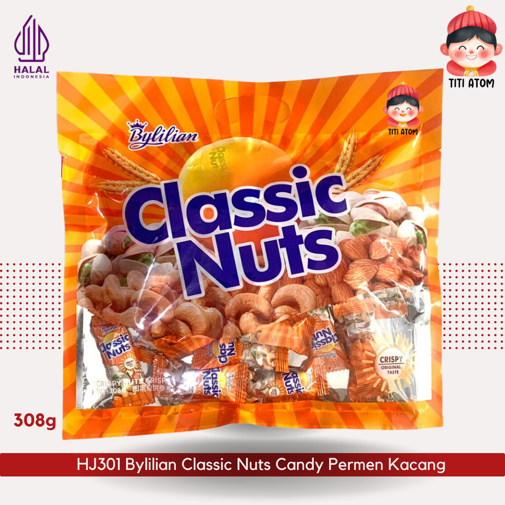 

PERMEN IMLEK SINCIA HJ301 Bylilian Classic Nuts Candy Permen Kacang 308g