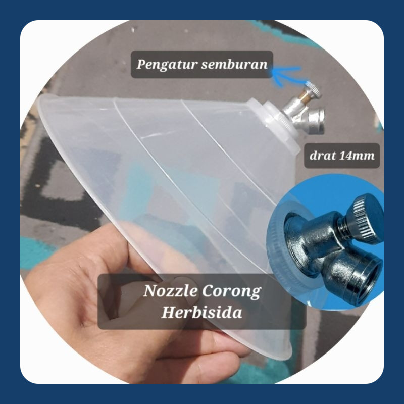 Nozzle Spuyer Corong Herbisida Stainless Steel drat 14mm Semprotan Bisa diatur Tangki Sprayer Elektr