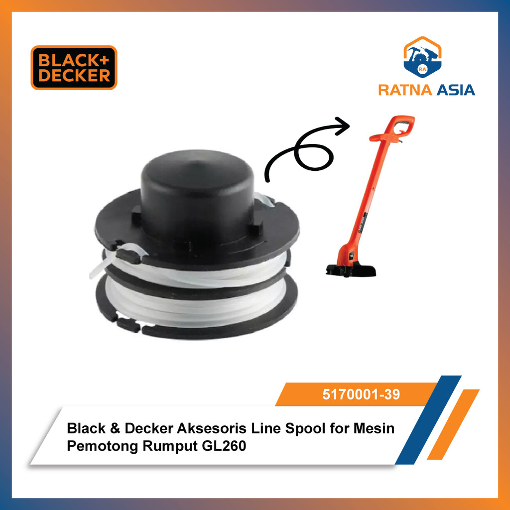 Black & Decker Refill Senar Spool / String Trimmer Black Decker Gulungan Mata Pemotong Rumput Mesin 