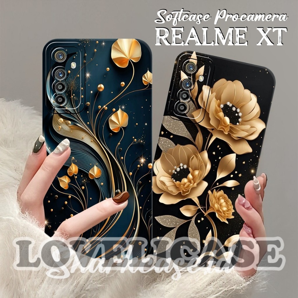 [SHARKCASE] Case Realme XT 5 PRO REALME 5 5i 5s C3 3 REALME 3 PRO C21 C21Y C25Y Motif Bunga Cantik K