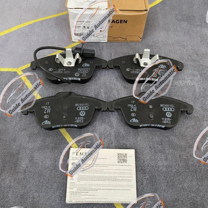 KAMPAS REM BRAKE PAD DEPAN AUDI A4 B8 , A4 B8.5 1.8T ORIGINAL 8KO698151F