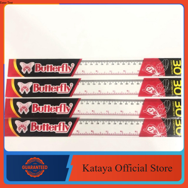 

Penggaris Plastik Buterfly 30 cm / Mika Glass Ruller ButterFly - 1 Pcs